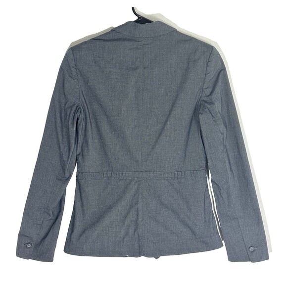 Banana Republic Blazer Gray Pincheck Stretch Belted Jacket Officecore - Picture 2 of 12